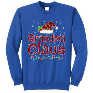 Grandma Claus Christmas Pajama Matching Family Xmas Lights Gift Sweatshirt