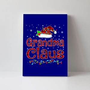 Grandma Claus Christmas Pajama Matching Family Xmas Lights Gift Canvas