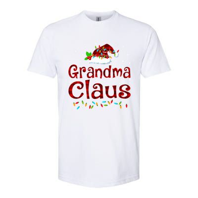 Grandma Claus Christmas Pajama Matching Family Xmas Lights Gift Softstyle CVC T-Shirt