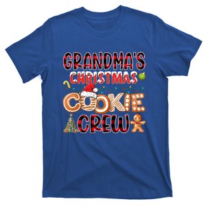 Grandma’S Christmas Cookie Crew Red Plaid Matching Family Gift T-Shirt