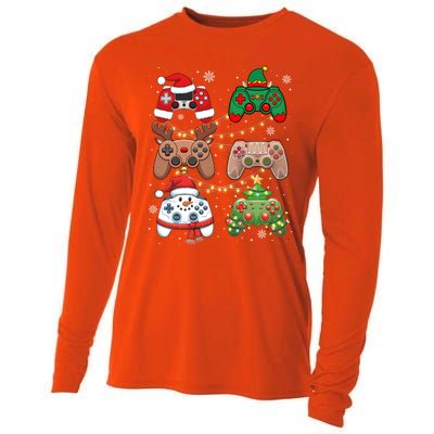 Game Controller Christmas Santa Hat Gaming Xmas Outfits Great Gift Cooling Performance Long Sleeve Crew