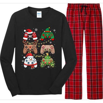 Game Controller Christmas Santa Hat Gaming Xmas Outfits Great Gift Long Sleeve Pajama Set