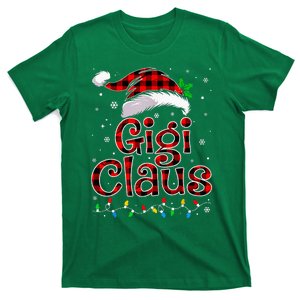 Gigi Claus Christmas Lights Pajama Family Matching T-Shirt