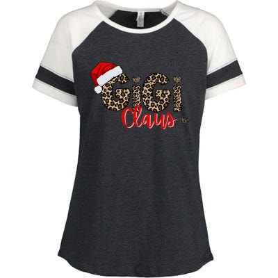 Gigi Claus Christmas Enza Ladies Jersey Colorblock Tee