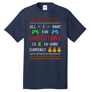 Game Currency Christmas Holiday Video Game Funny Tall T-Shirt