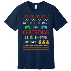 Game Currency Christmas Holiday Video Game Funny Premium T-Shirt