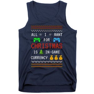 Game Currency Christmas Holiday Video Game Funny Tank Top