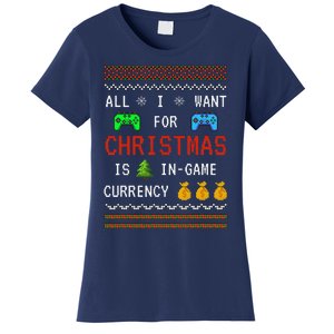 Game Currency Christmas Holiday Video Game Funny Women's T-Shirt