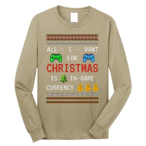 Game Currency Christmas Holiday Video Game Funny Long Sleeve Shirt