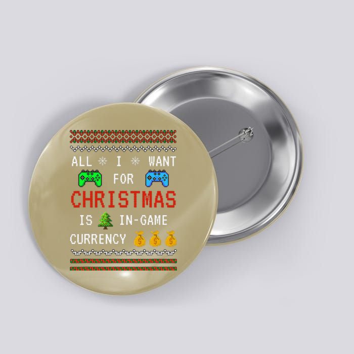 Game Currency Christmas Holiday Video Game Funny Button