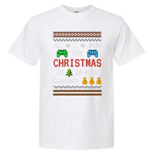 Game Currency Christmas Holiday Video Game Funny Garment-Dyed Heavyweight T-Shirt