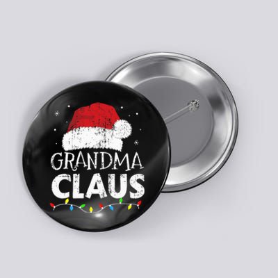 Grandma claus christmas lights matching family xmas pajama Button