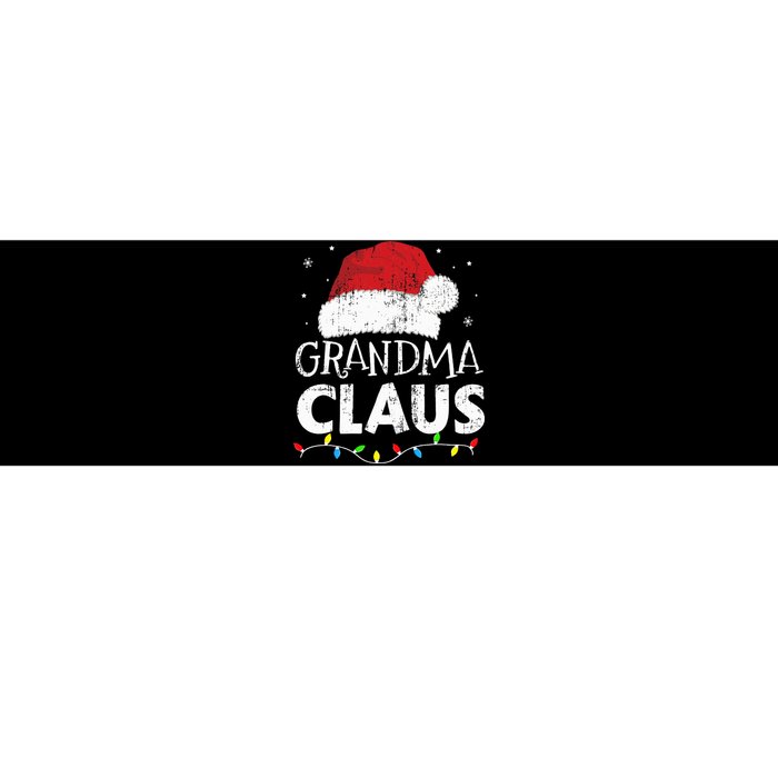 Grandma claus christmas lights matching family xmas pajama Bumper Sticker