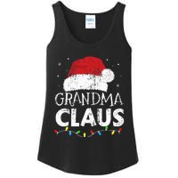 Grandma claus christmas lights matching family xmas pajama Ladies Essential Tank