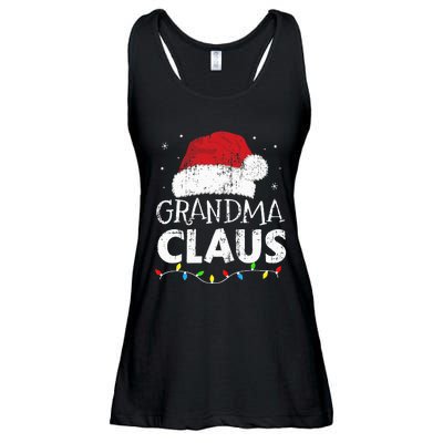 Grandma claus christmas lights matching family xmas pajama Ladies Essential Flowy Tank