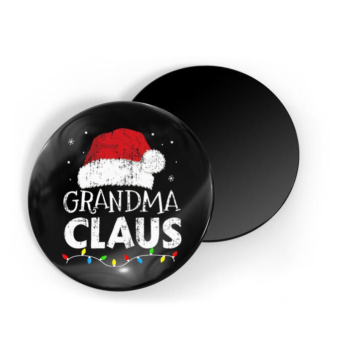 Grandma claus christmas lights matching family xmas pajama Magnet