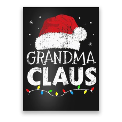 Grandma claus christmas lights matching family xmas pajama Poster