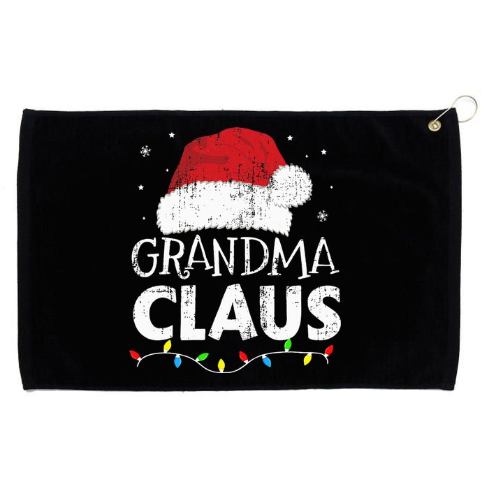 Grandma claus christmas lights matching family xmas pajama Grommeted Golf Towel