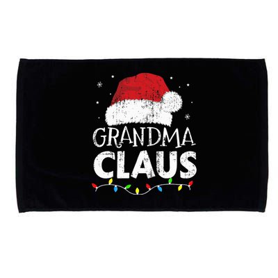 Grandma claus christmas lights matching family xmas pajama Microfiber Hand Towel