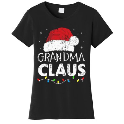 Grandma claus christmas lights matching family xmas pajama Women's T-Shirt