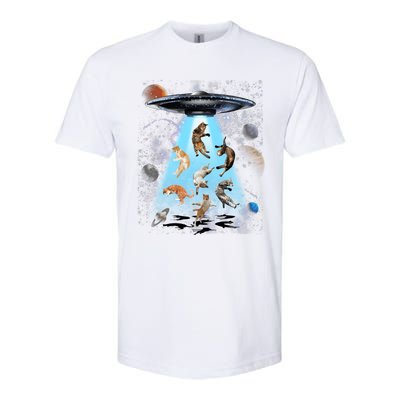 Galaxy Cat Cat Ufo Funny Cat Cat Graphic Cat Owner Gift Softstyle® CVC T-Shirt