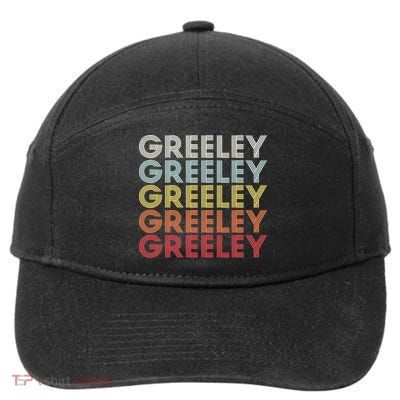 Greeley Colorado CO Varsity Style White Text 7-Panel Snapback Hat
