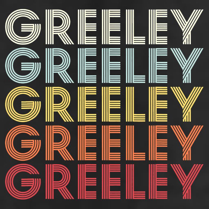 Greeley Colorado CO Varsity Style White Text Beanie