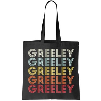 Greeley Colorado CO Varsity Style White Text Bag