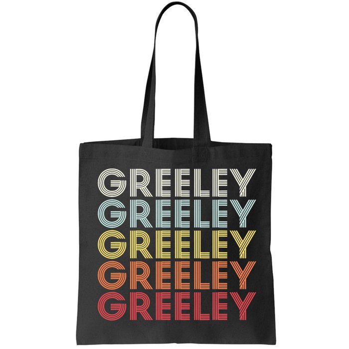 Greeley Colorado CO Varsity Style White Text Bag