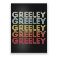 Greeley Colorado CO Varsity Style White Text Poster