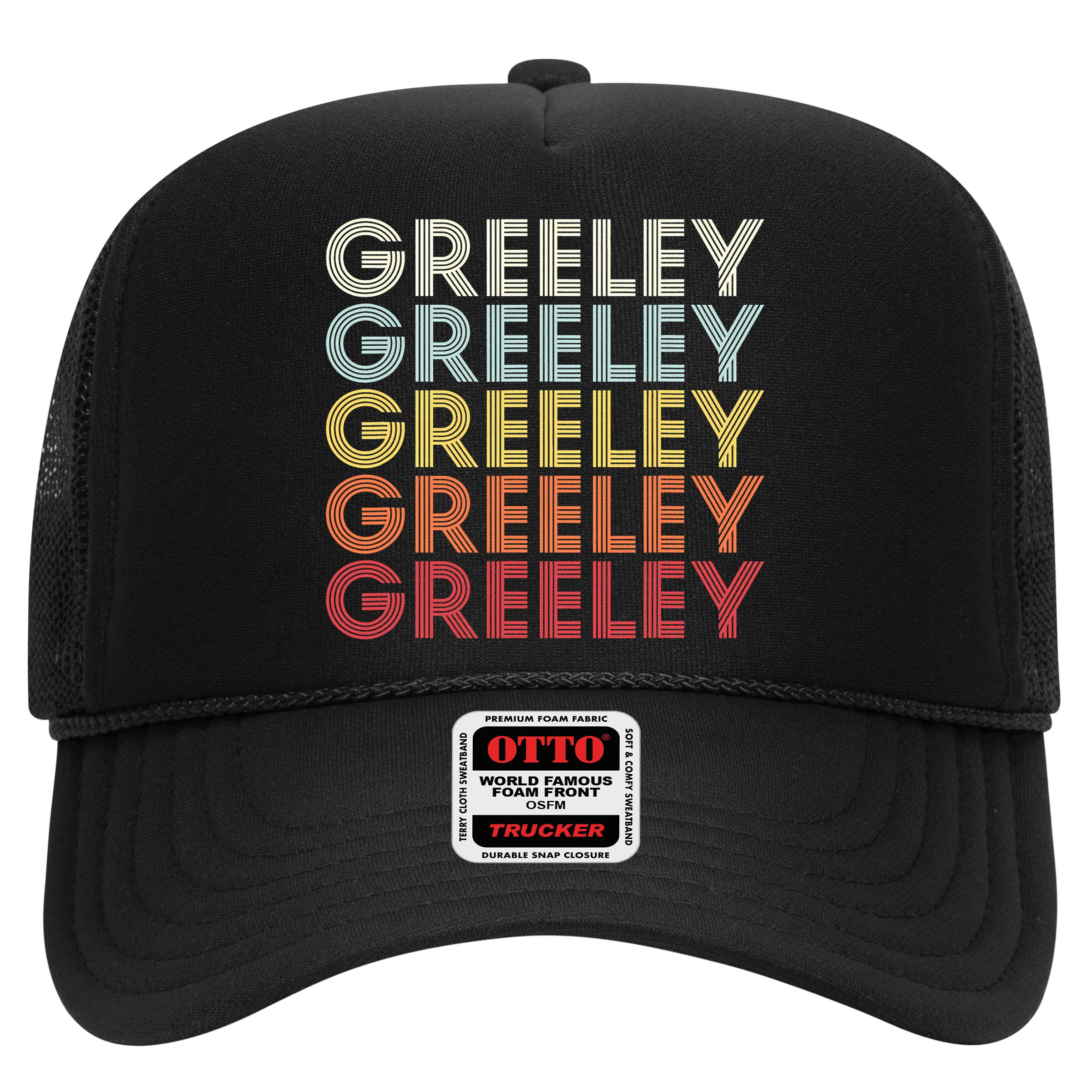 Greeley Colorado CO Varsity Style White Text Hat