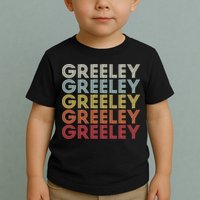 Greeley Colorado CO Varsity Style White Text Toddler T-Shirt