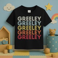 Greeley Colorado CO Varsity Style White Text Toddler T-Shirt