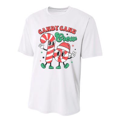 Groovy Candy Cane Crew Christmas Love Candy  Performance Sprint T-Shirt