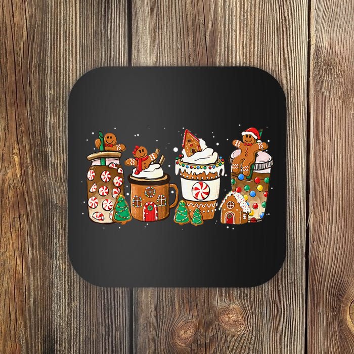 Gingerbread Cookie Christmas Coffee Cups Latte Drink Outfit Coaster