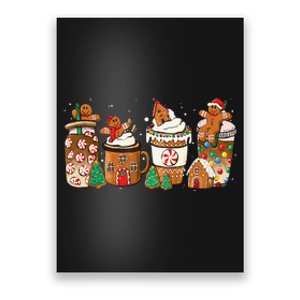 Gingerbread Cookie Christmas Coffee Cups Latte Drink Outfit Poster