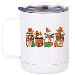 Gingerbread Cookie Christmas Coffee Cups Latte Drink Outfit 12 oz Stainless Steel Tumbler Cup