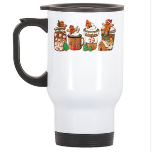 Gingerbread Cookie Christmas Coffee Cups Latte Drink Outfit Stainless Steel Travel Mug