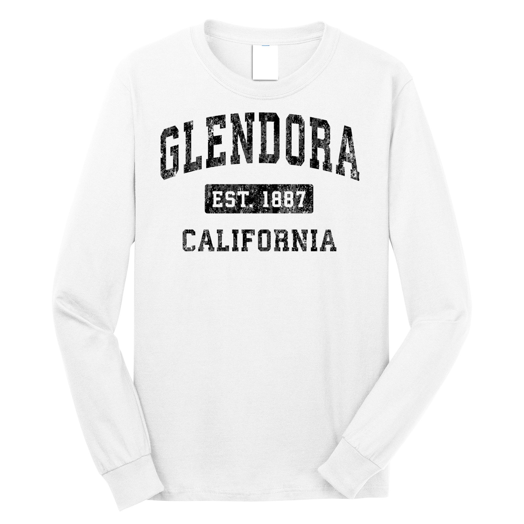 Glendora California CA Vintage Established Sports Long Sleeve Shirt
