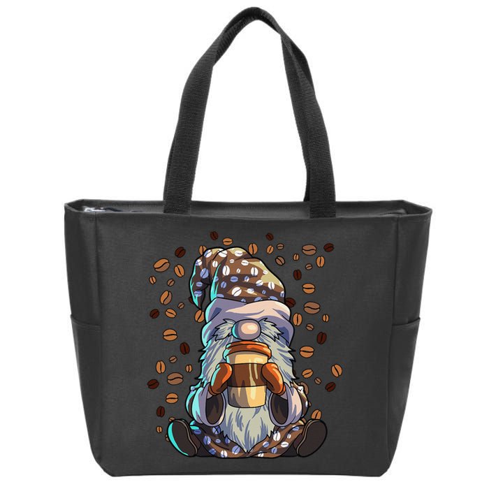 Gnome Coffee  Café Coffeine Barista Gnome Lover Coffee Zip Tote Bag