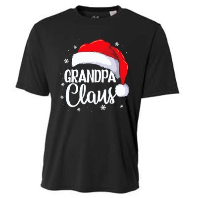 Grandpa Claus Christmas Family Pajama Santa Hat Dad Xmas Cooling Performance Crew T-Shirt