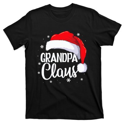 Grandpa Claus Christmas Family Pajama Santa Hat Dad Xmas T-Shirt