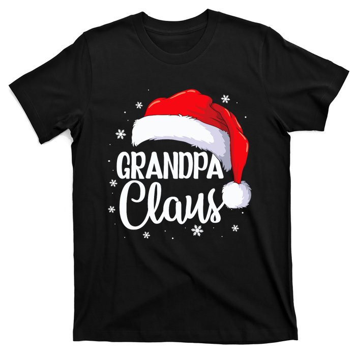 Grandpa Claus Christmas Family Pajama Santa Hat Dad Xmas T-Shirt