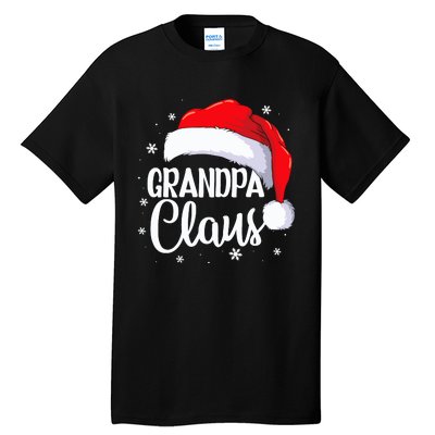 Grandpa Claus Christmas Family Pajama Santa Hat Dad Xmas Tall T-Shirt