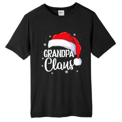 Grandpa Claus Christmas Family Pajama Santa Hat Dad Xmas Tall Fusion ChromaSoft Performance T-Shirt