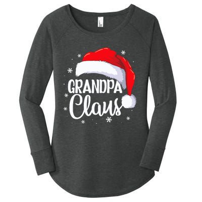 Grandpa Claus Christmas Family Pajama Santa Hat Dad Xmas Women's Perfect Tri Tunic Long Sleeve Shirt