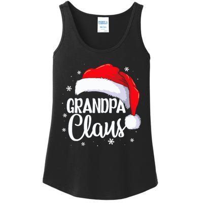 Grandpa Claus Christmas Family Pajama Santa Hat Dad Xmas Ladies Essential Tank