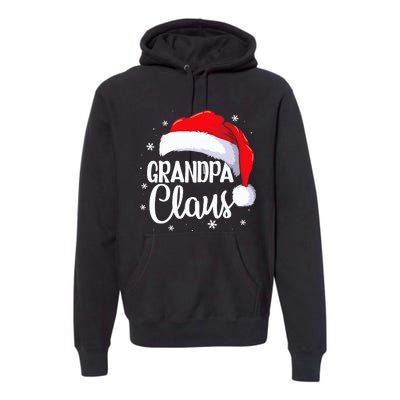 Grandpa Claus Christmas Family Pajama Santa Hat Dad Xmas Premium Hoodie