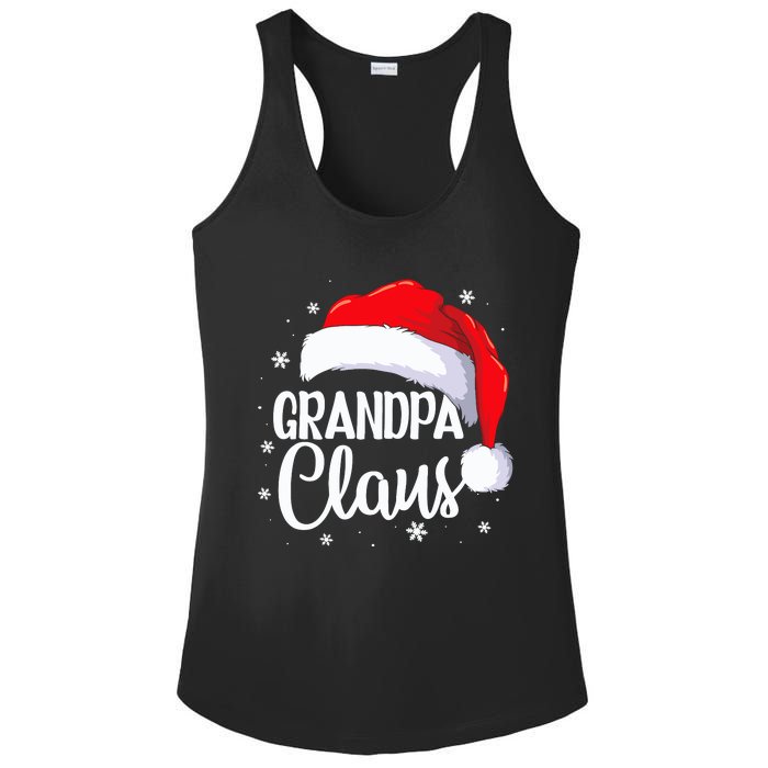 Grandpa Claus Christmas Family Pajama Santa Hat Dad Xmas Ladies PosiCharge Competitor Racerback Tank