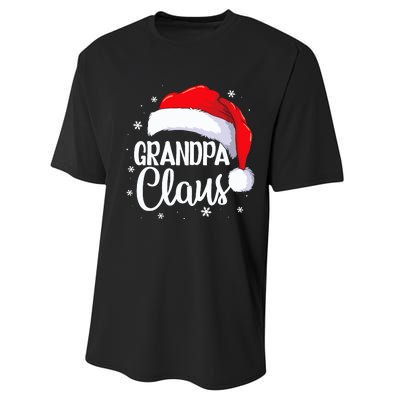 Grandpa Claus Christmas Family Pajama Santa Hat Dad Xmas Performance Sprint T-Shirt